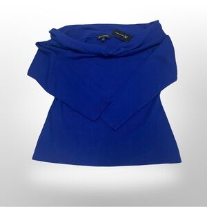 International Concepts‎ Royal Blue Cowl Neck Sweater NWT Sz L preppy casual cozy